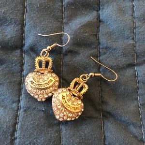 Rhinestone Heart Earrings